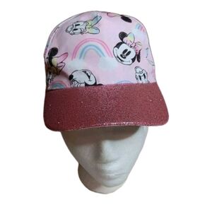 Disney Minnie Mouse White and Pink Cap-hat Infants Girls 12-24 Months